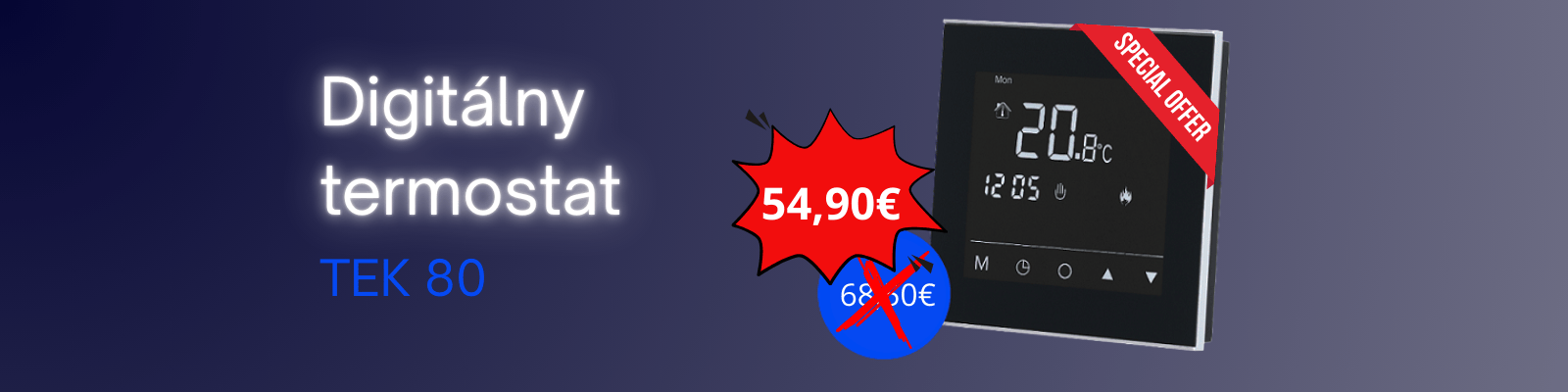 Termostat TEK80 zľava